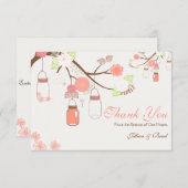 Mason Jar Wedding Hartelijk dank Bedankkaart (Voorkant / Achterkant)