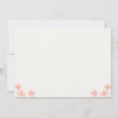 Mason Jar Wedding Invitation - Koraal, Limoen, wit Kaart (Achterkant)