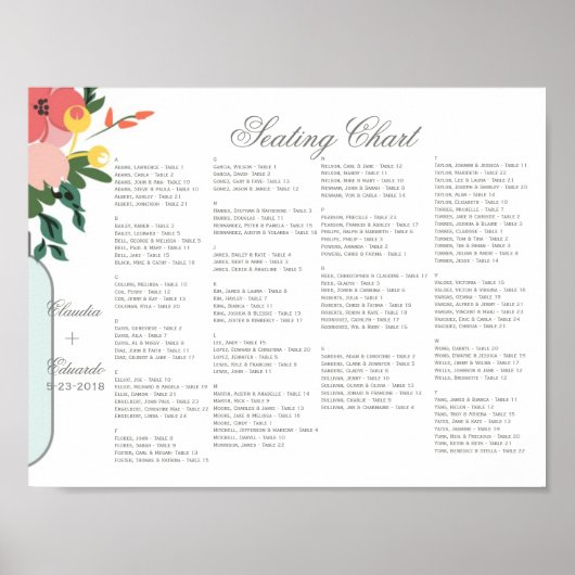 Mason Jar Wedding Invitation - Pastel Floral White Poster (Voorkant)