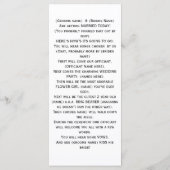 Mason Jar Wedding Program Programmakaart (Achterkant)