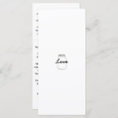 Mason Jar Wedding Program Programmakaart (Voorkant / Achterkant)