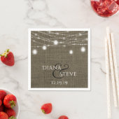 Mason Jar Wedding Rustic Country Burlap Servetten (Insitu)