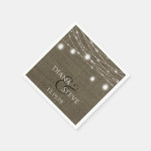 Mason Jar Wedding Rustic Country Burlap Servetten (Hoek)