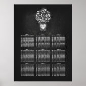 Mason Jar Wedding Seating Chart Chalkboard Poster (Voorkant)