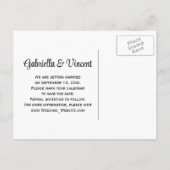 Mason Jar White Daisies Barn Wedding Save the Date Aankondigingskaart (Achterkant)