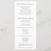 Mason Jar White Daisies huwelijksprogramma Programmakaart (Achterkant)