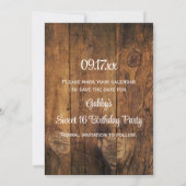 Mason Jar White Daisies Sweet 16 Save the Date (Achterkant)