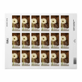 Mason Jar White Daisy Country Weddenschap Bedankt Etiket (Full Sheet)
