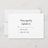 Mason Jar White Daisy Country Weddenschap RSVP Car (Achterkant)