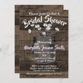 Mason Jar White Flowers Kaart (Voorkant / Achterkant)