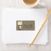 Mason Jar Wild Daisies & Billy Balls Etiket (Insitu)