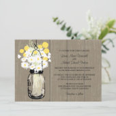 Mason Jar Wild Daisies & Billy Balls Kaart (Staand voorkant)