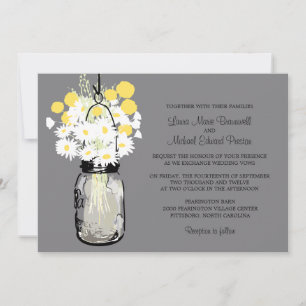 Mason Jar Wild Daisies & Billy Balls Kaart