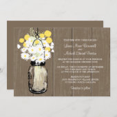 Mason Jar Wild Daisies & Billy Balls Kaart (Voorkant / Achterkant)