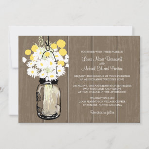 Mason Jar Wild Daisies & Billy Balls Kaart