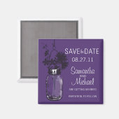 Mason Jar & Wild FlowersSave the Date Magneet (Voorkant / Achterkant)