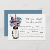 Mason Jar Wildbloemen LIB RSVP (Voorkant / Achterkant)