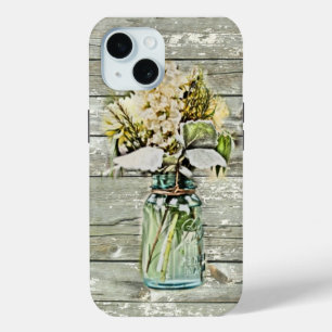 Mason jar wildflower barnenbos frans land iPhone 15 case