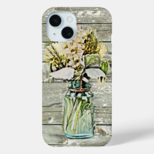 Mason jar wildflower barnenbos frans land iPhone 15 case