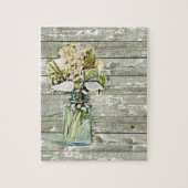 Mason jar wildflower barnenbos frans land legpuzzel (Verticaal)
