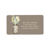Mason Jar & Wildflower Etiket (Voorkant)
