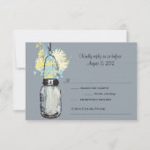 Mason Jar & Wildflower RSVP-kaart RSVP Kaartje (Voorkant)