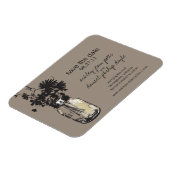 Mason Jar & Wildflower Save the Date Magneet (Linkerzijde)