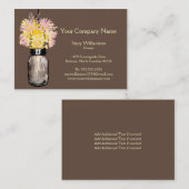 Mason Jar & Wildflower Visitekaartje (Voorkant / Achterkant)