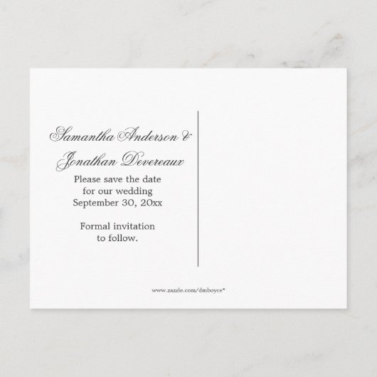 Mason Jar Wildflowers Barn Wood Bewaar de datum Aankondigingskaart (Achterkant)