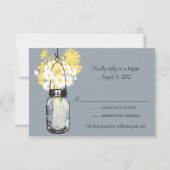 Mason Jar & Wildflowers RSVP Card (Voorkant)
