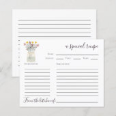 Mason Jar Wildlowers Vrijgezellenfeest Recipe Kaar (Voorkant / Achterkant)