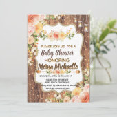 Mason Jar with a rustic flowers  invitation Kaart (Staand voorkant)