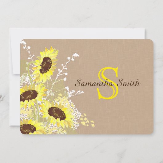 Mason Jar Zonnebloem Burlap Rustiek Vrijgezellenfe Kaart (Achterkant)