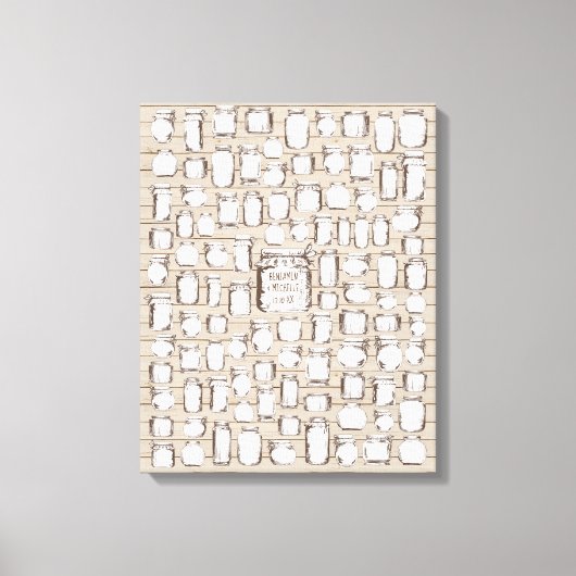 Mason Jars - 100 Signature Canvas Guest Book Afdruk (Voorkant)