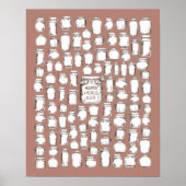 Mason Jars - 100 Signature Guest Book Alternative Poster (Voorkant)