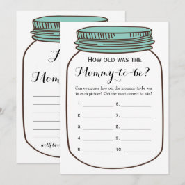 Mason Jars 2x Baby shower games - Hoe oud | Advies Kaart