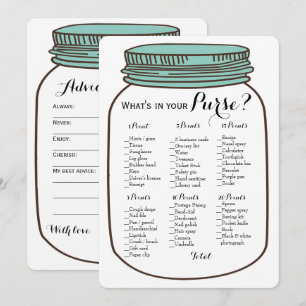 Mason Jars 2x Bruiloft Spellen Tas   Wensen Kaart