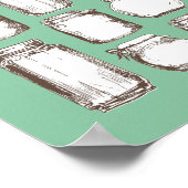 Mason Jars - 50 Signature Guest Book Alternative Poster (Hoek)