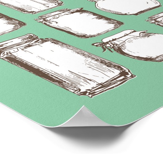 Mason Jars - 50 Signature Guest Book Alternative Poster (Hoek)