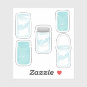 Mason Jars Aangepaste Rustieke Trouwsticker Set Sticker (Vel)