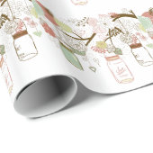 Mason Jars en bloemen Cadeaupapier (Rol Hoek)
