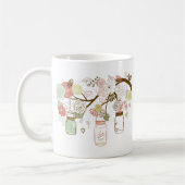 Mason Jars en bloemen Koffiemok (Links)