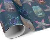 Mason Jars en Bohemian Stars Pattern Cadeaupapier (Rol Hoek)