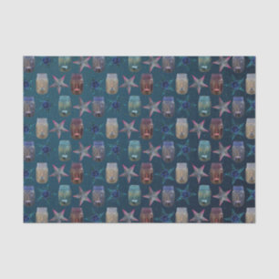 Mason Jars en Bohemian Stars Pattern Tissuepapier