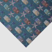 Mason Jars en Bohemian Stars Pattern Tissuepapier (Detail)
