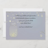 Mason Jars en Fireflies Wedding Invitation Kaart (Achterkant)