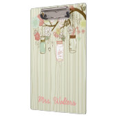 Mason Jars en Flowers met houten achtergrond Klembord (Links)