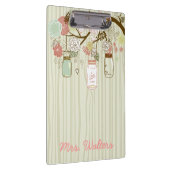 Mason Jars en Flowers met houten achtergrond Klembord (Rechts)