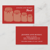 Mason Jars, Floristry Visitekaartje (Voorkant / Achterkant)