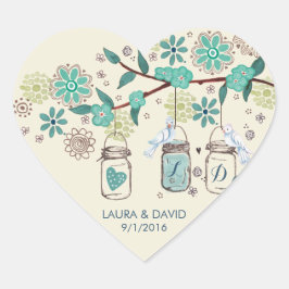 Mason Jars Garden Wedding | Cirkelvormige Sticker